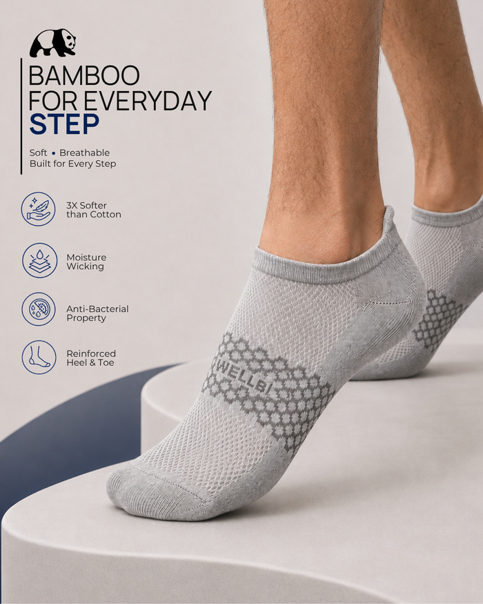 Men's Bamboo Ankle Socks - Pack of 3