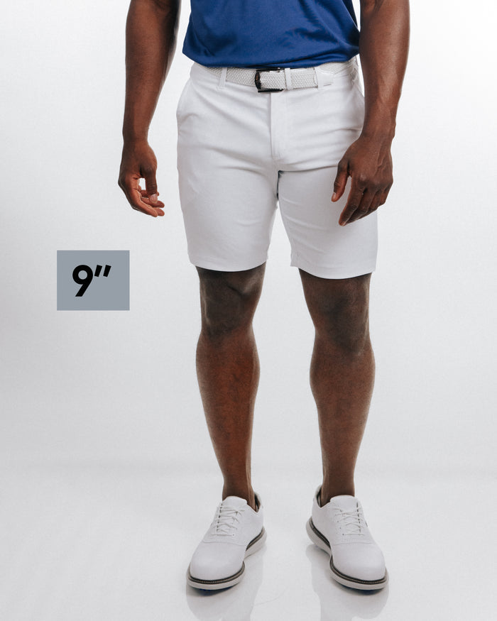 Men's White Golf Shorts