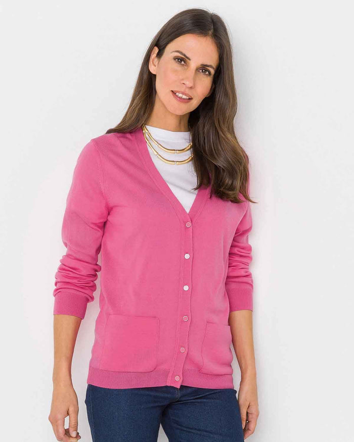 Merino Wool Cardigan - Bubblegum - The Classic Boutique