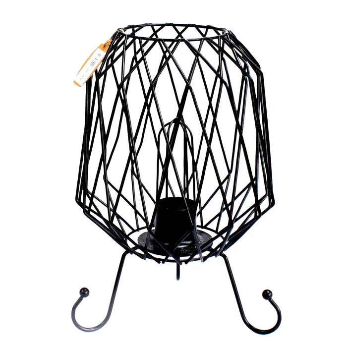Earthstore® Mesh Salt Rock Brazier, PINK Salt Chunks, Cable & Bulb