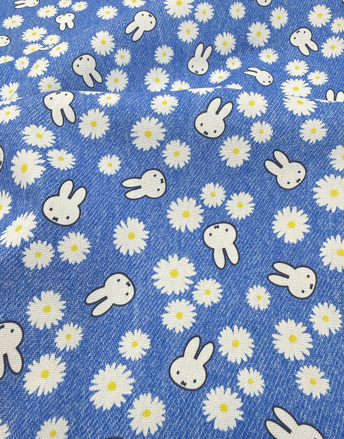 Miffy Daisy Cotton Canvas Fabric