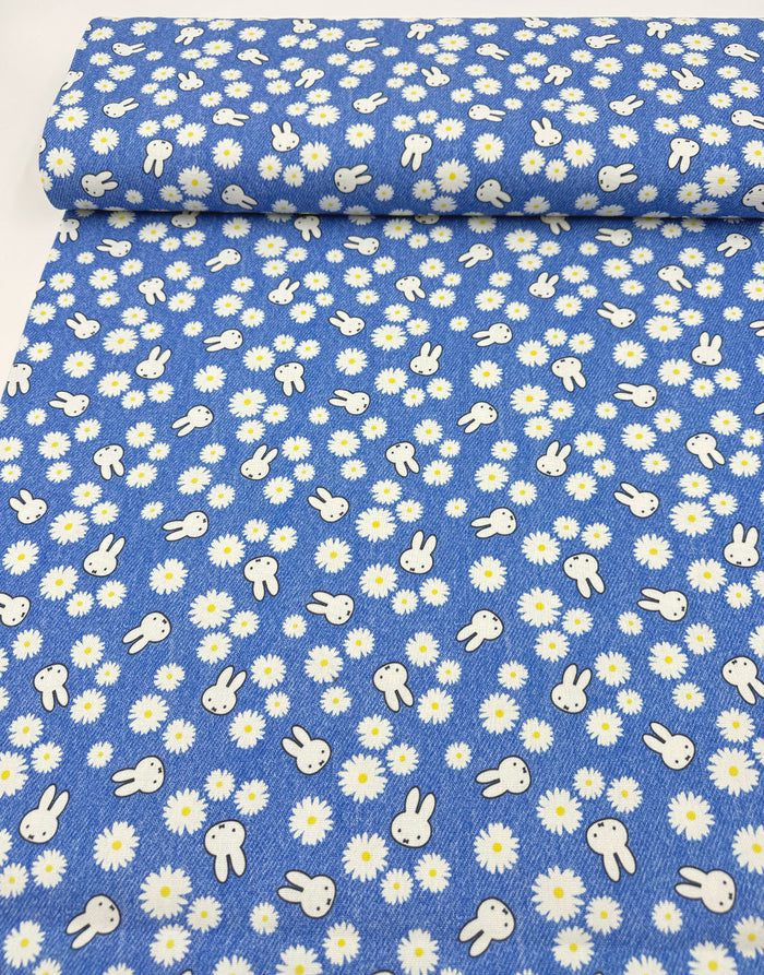 Miffy Daisy Cotton Canvas Fabric