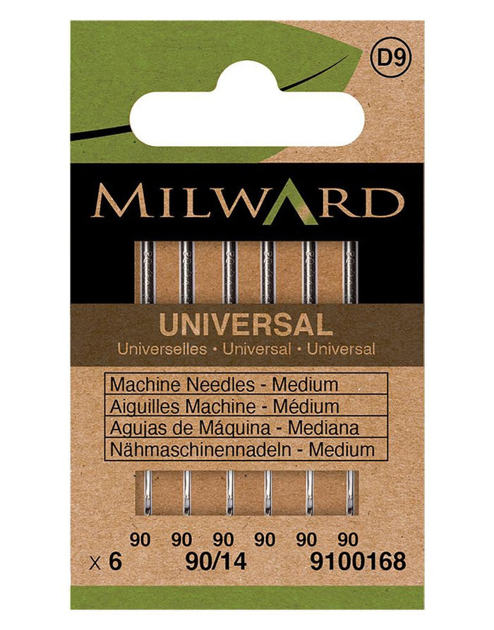Milward Green Sewing Machine Needles - Universal Medium/Heavy 90/14