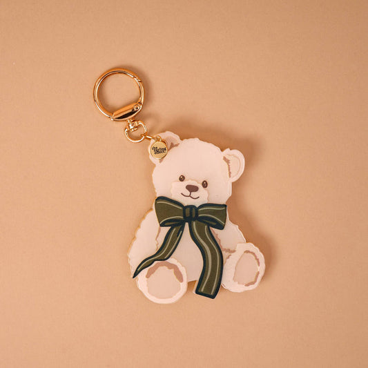 Mirror Bag Charm-Teddy Bear Theo