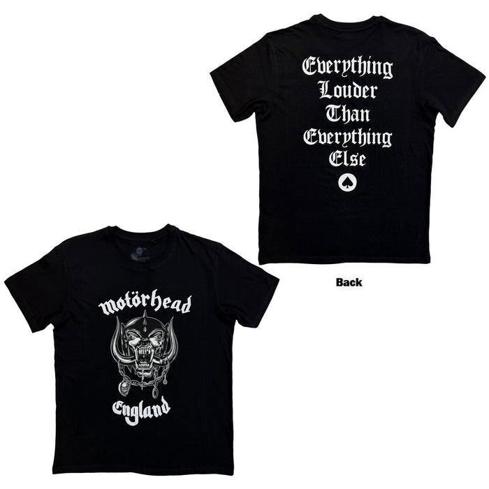 MOTORHEAD - ENGLAND - T-Shirt Black (Back Print)