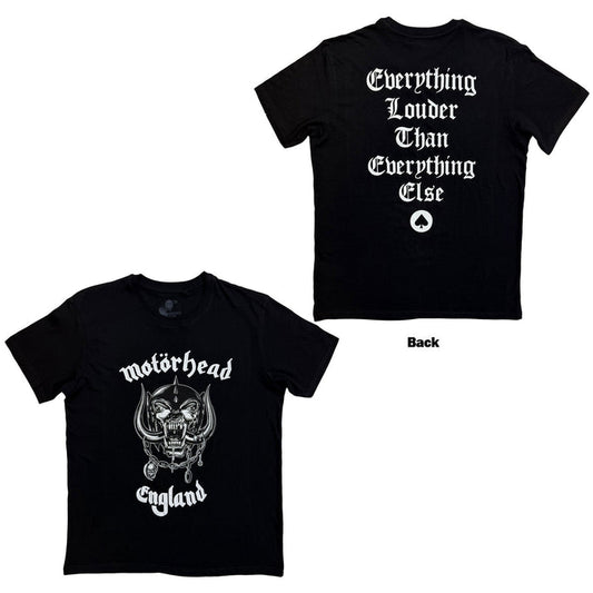 MOTORHEAD - ENGLAND - T-Shirt Black (Back Print)