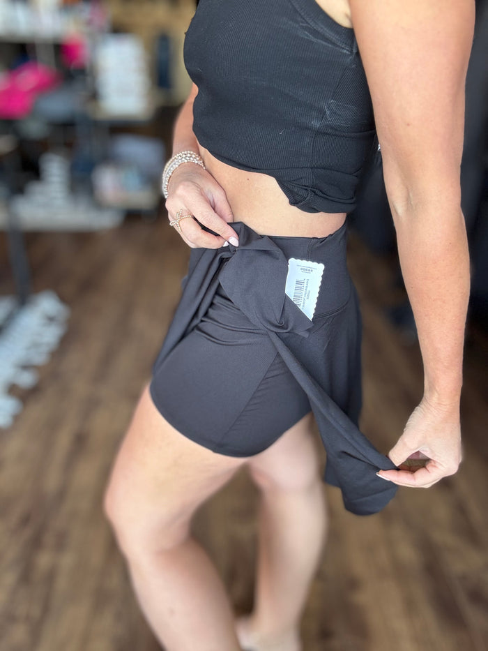 Move With Ease Crossover Skort - Black