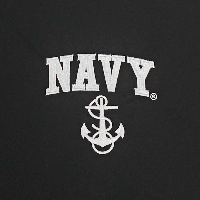 Navy Anchor Atmos Pro Fleece Lined Hooded Jacket (Black)