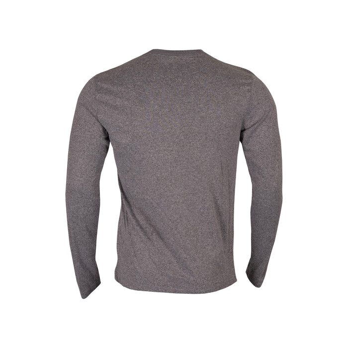 Gray long-sleeve shirt on a white background