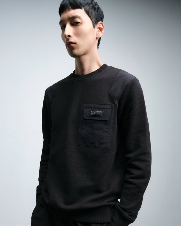 Mallet London - Mens - Nylon Patch Crew Black