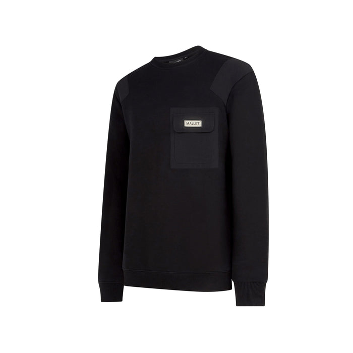 Mallet London - Mens - Nylon Patch Crew Black