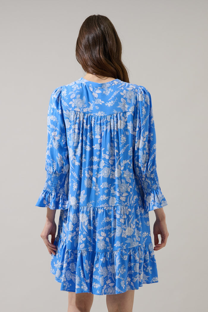 Odella Floral Anamy Shift Mini Dress