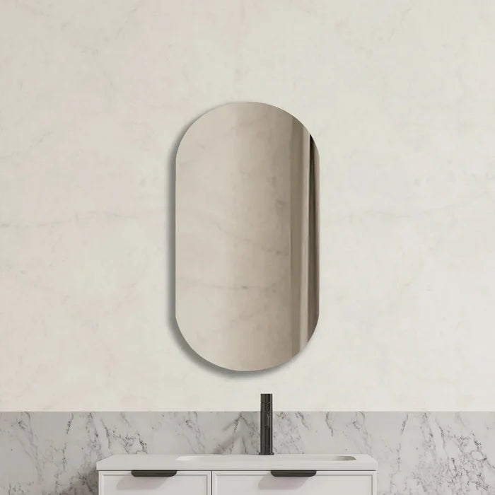 Olivia Pencil Edge Oval Plain Mirror 450×900×5mm