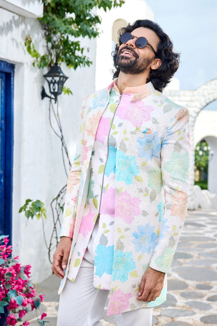 Men Printed Indo Western Sale