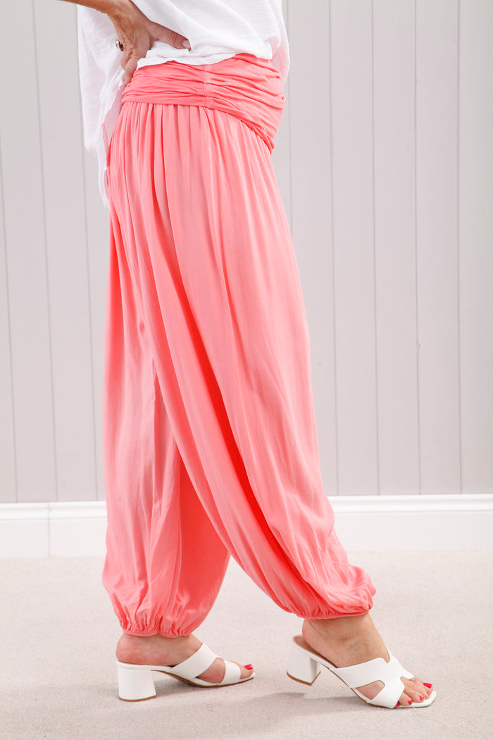 Plain Harem Pants Light Coral
