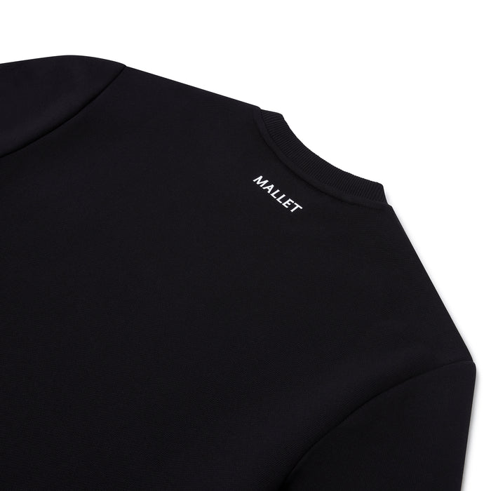 Mallet London  - Mens - Plaque Crew Black Organic Cotton