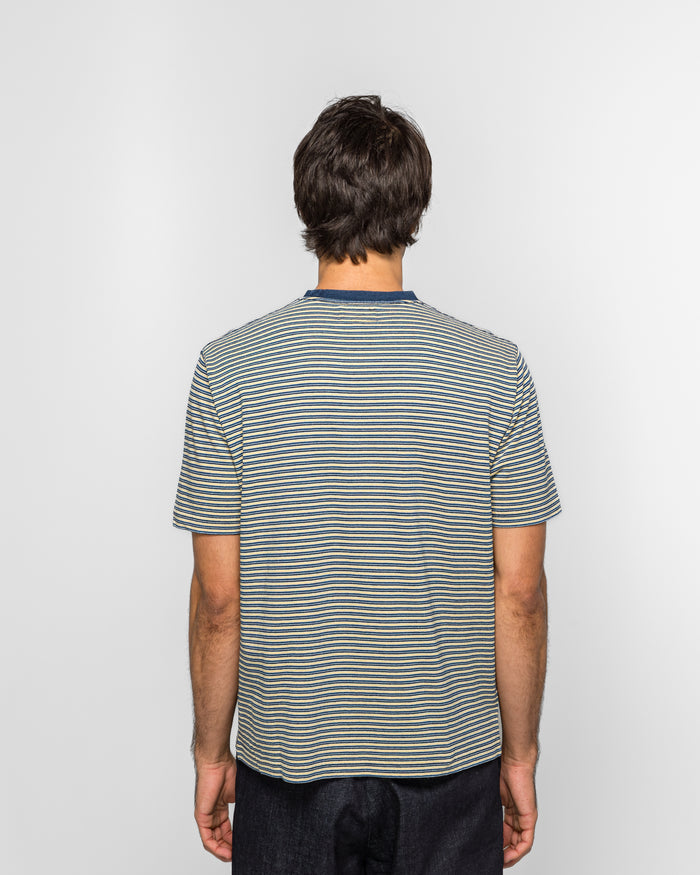 Pocket Tee Indigo Stripe - Yellow