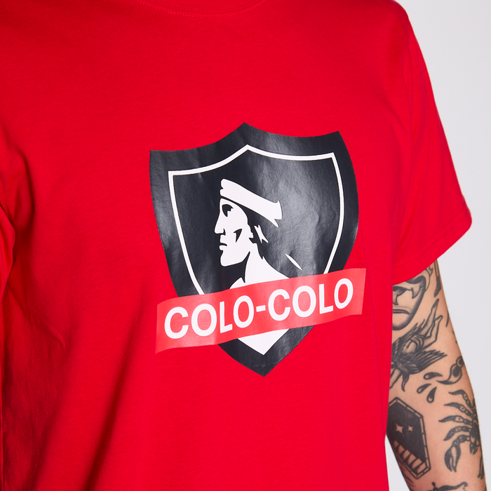 Polera Colo Colo Urbano Hombre Rojo Escudo Verano
