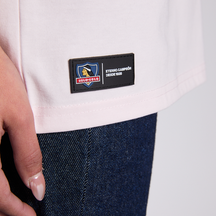 Polera Colo Colo Urbano Mujer Colocolina Toda La Vida Rosado
