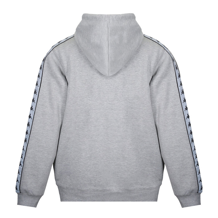 Polerón Kappa Men Full Zipper Grey White Black