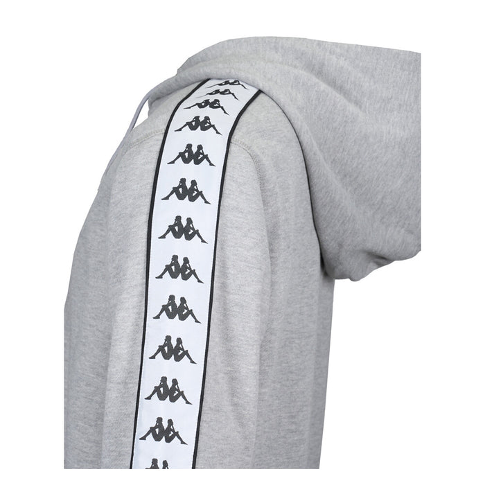 Polerón Kappa Men Full Zipper Grey White Black