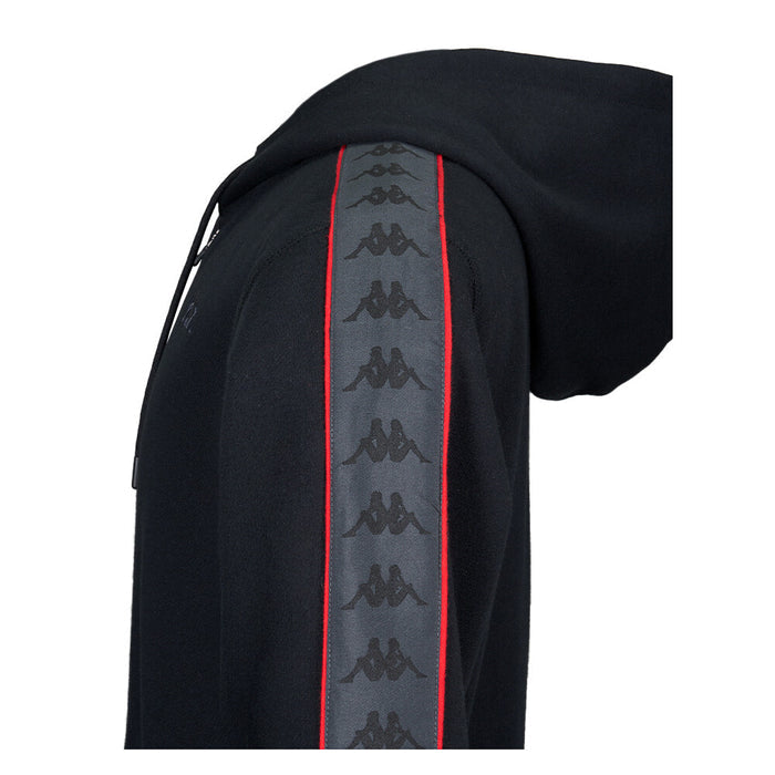 Polerón Kappa Men Hoodie Black Grey Red