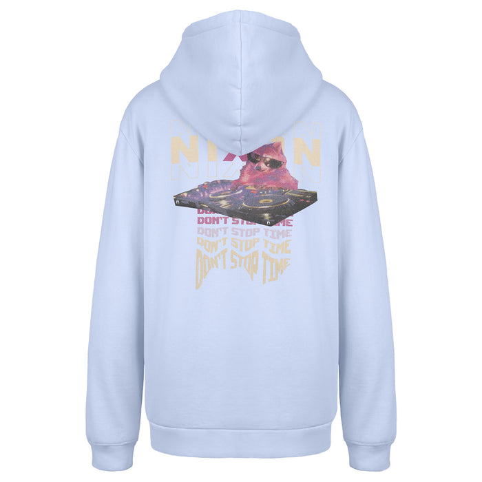 Polerón Nixon Men Hoodie Don't Stop Time Racoon Light Blue