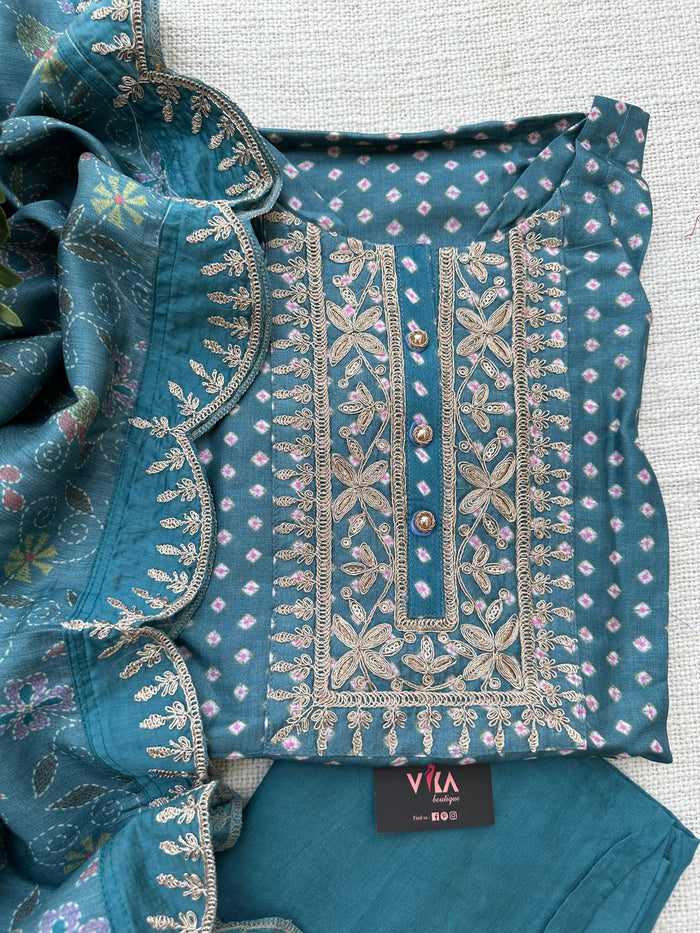 Printed Dola silk salwar material