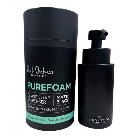 Black Chicken Remedies PureFoam Glass Soap Dispenser _1