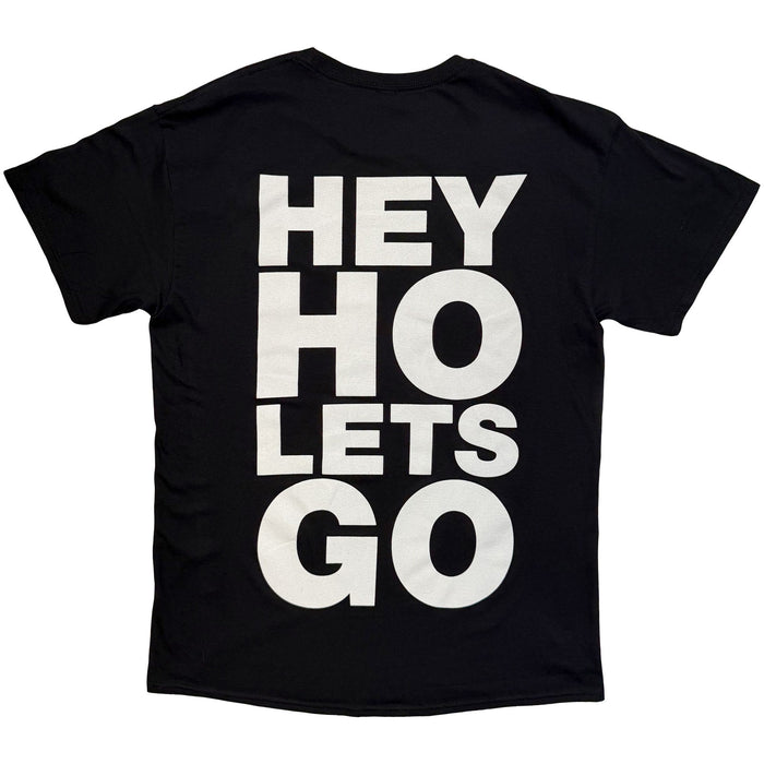 RAMONES - HEY HO (FRONT & BACK) - T-Shirt Black (Back Print)
