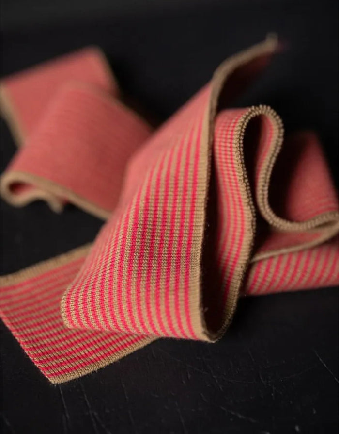 Raspberry Rush Cotton Ribbing, Merchant and Mills