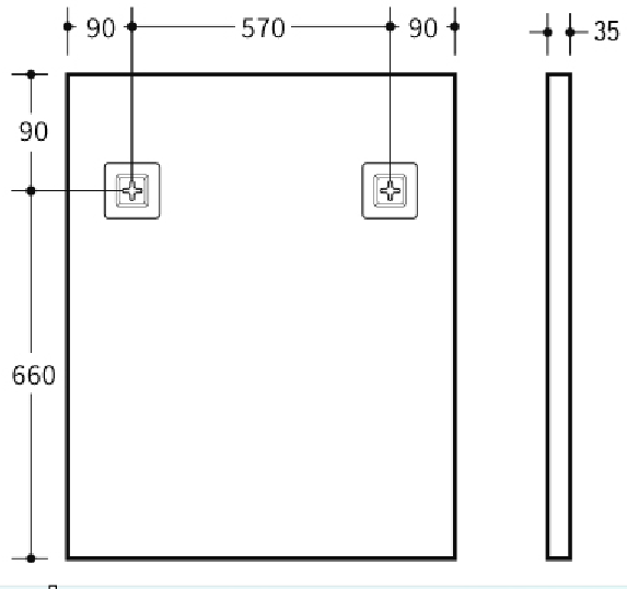 Rectangular Matte Black Framed Mirror 450-1200mm