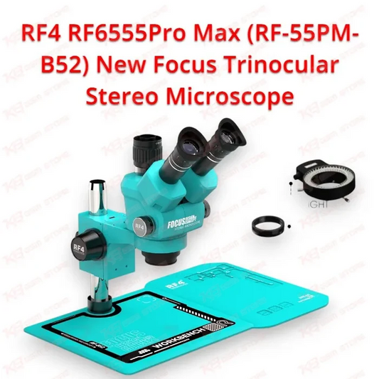 RF4 RF6555Pro Max (RF-55PM-B52) New Focus Trinocular Stereo Microscope