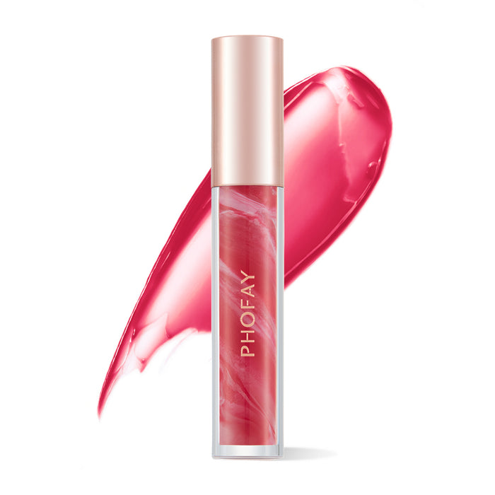🌹Rose Bloom Hydrating Lip Gloss – Glass Shine, Zero Stick, All-Day Soft Lips