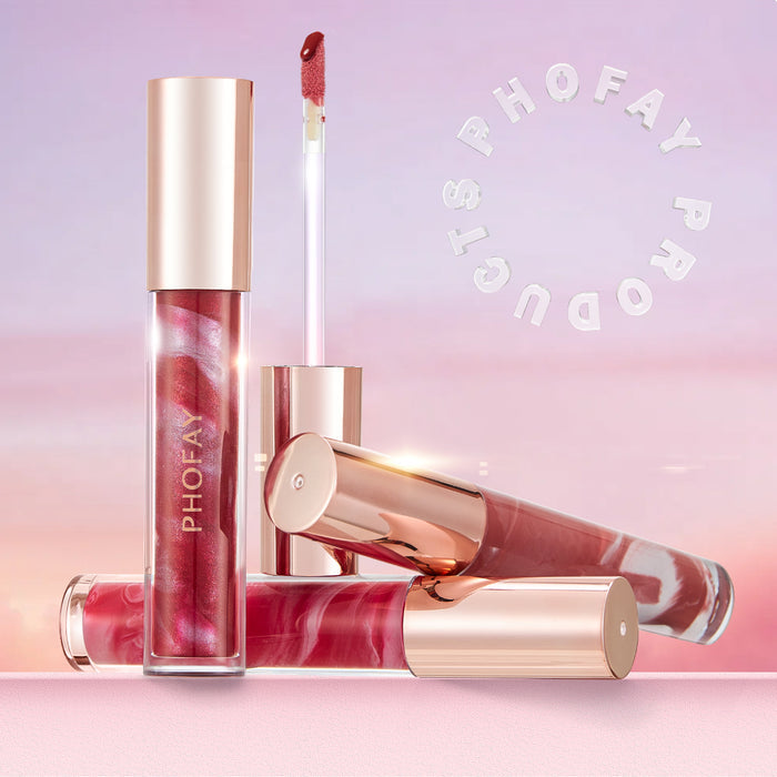 🌹Rose Bloom Hydrating Lip Gloss – Glass Shine, Zero Stick, All-Day Soft Lips