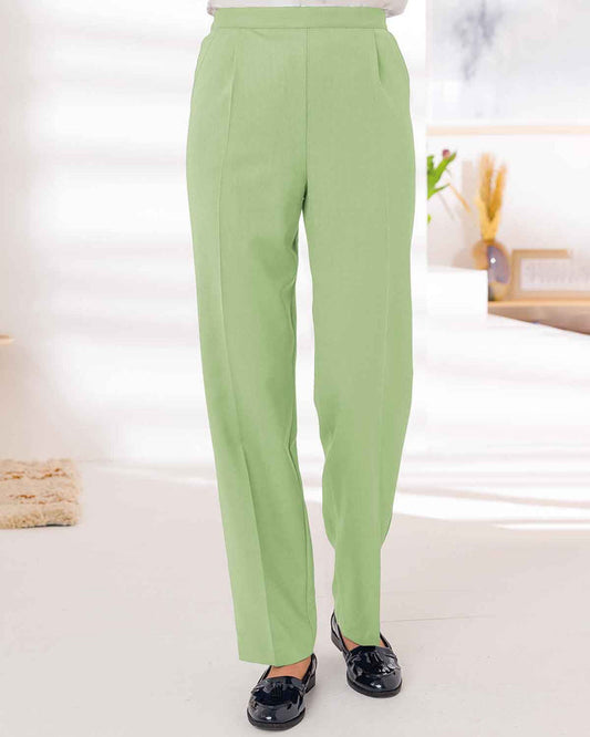 Sandown Pull On Trousers - Pear - The Classic Boutique