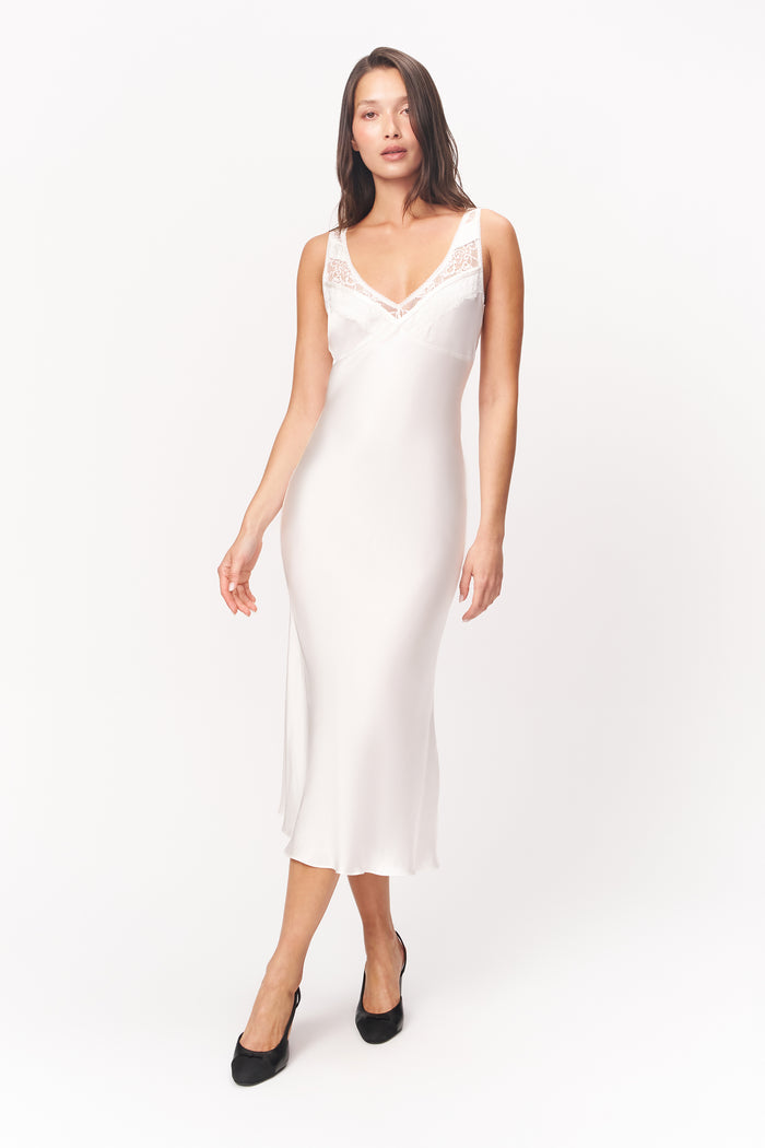 Scaosi Slip Dress in Ivory