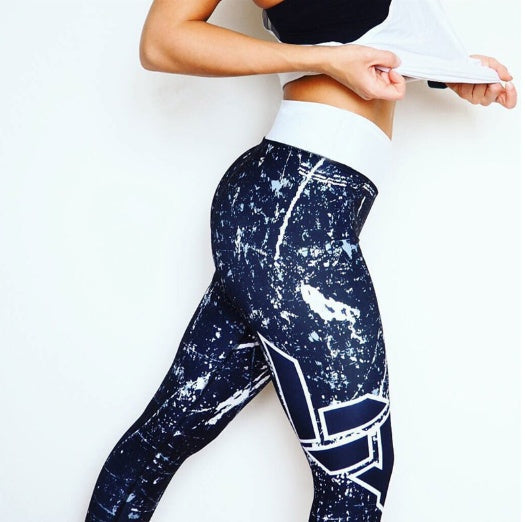 🖤SculptFit™ Breathable Printed Leggings – High Waist Slimming Yoga Pants