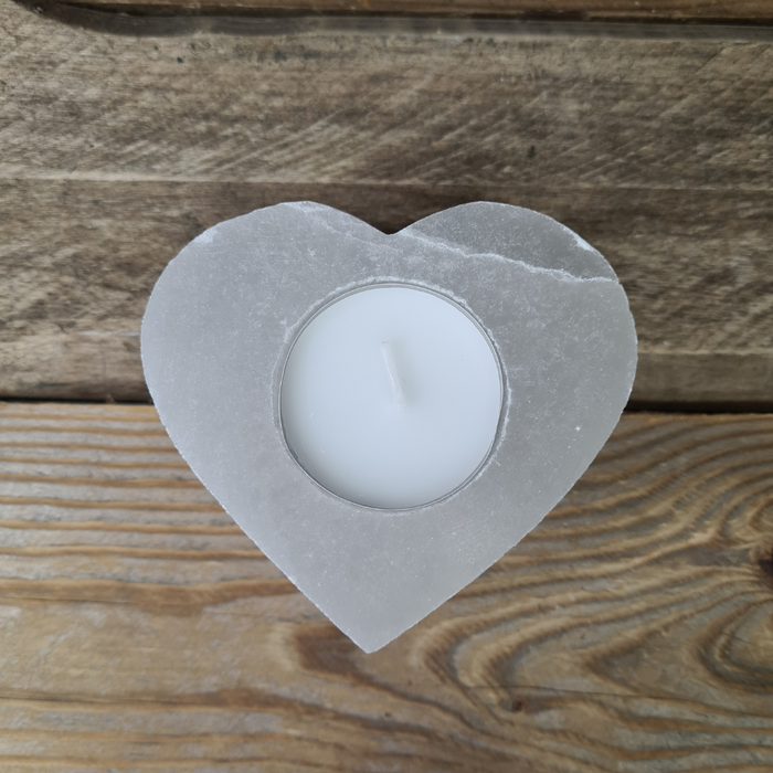 Earthstore® Selenite Heart Candle Holder