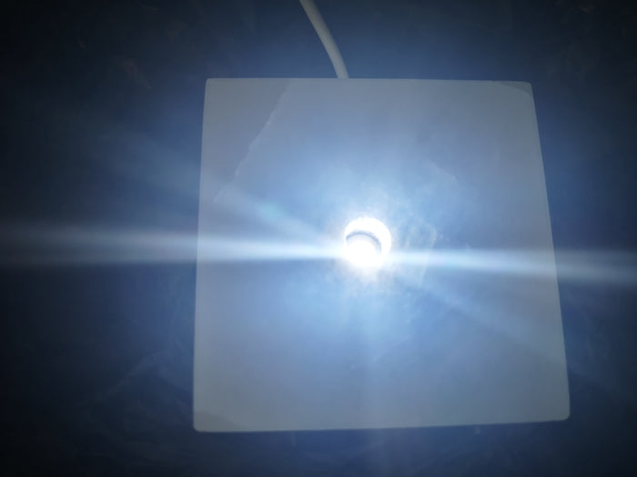 Earthstore® Selenite LED lit Charging & Cleansing Base Plate USB powered