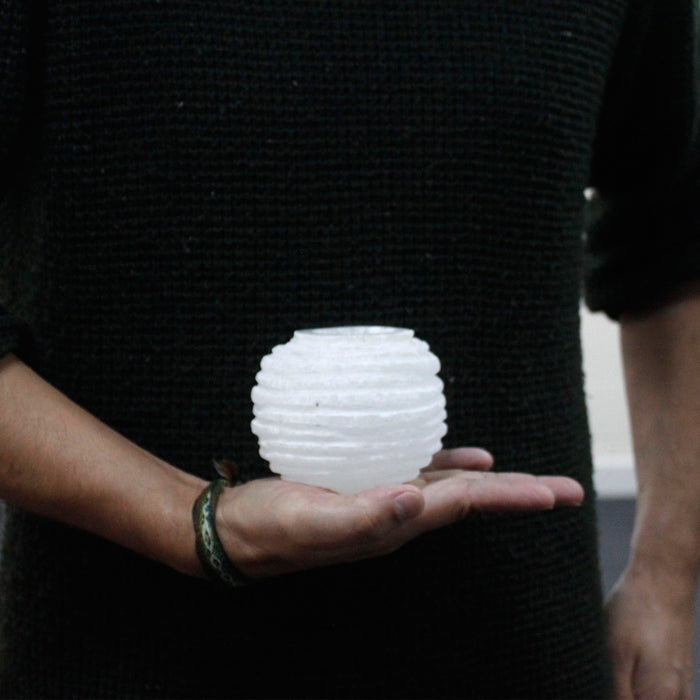 Earthstore® Selenite Snowball T-Light Candle Holder; Angelic; healing; reiki; kindness
