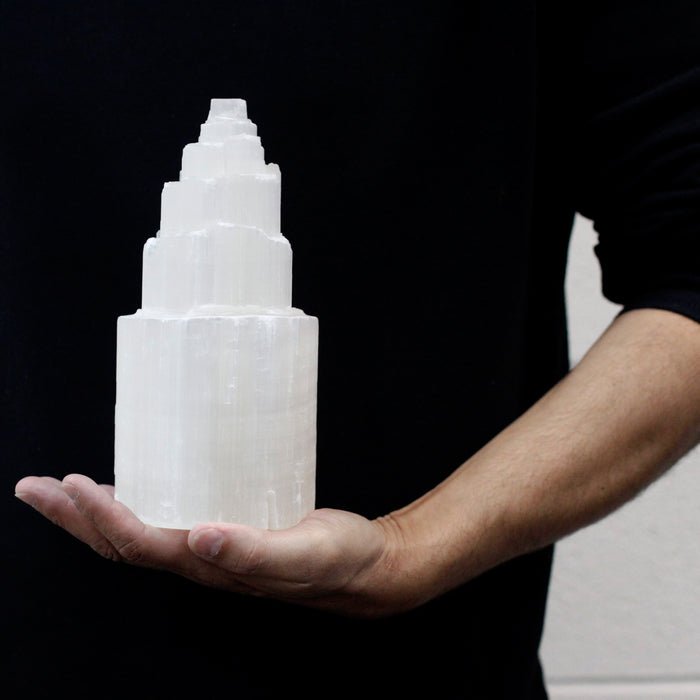 Earthstore® Selenite White Tower Lamp (20cm≈8in)