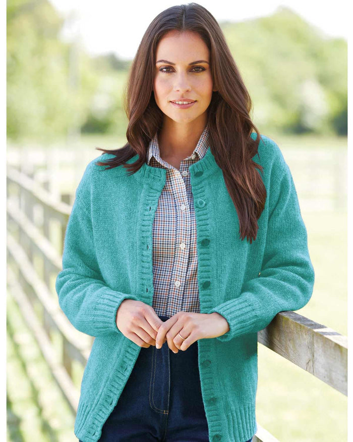 Shetland Cardigans - Aqua - The Classic Boutique