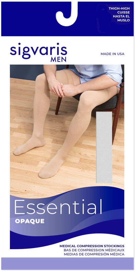 Sigvaris Select Comfort Men's Thigh High W/ Grip Top 20-30mmHg - Compression Level: Firm 20-30 MmHg - Male - Leg