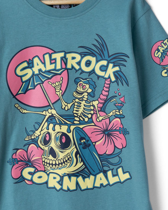Sip N Dip Cornwall Kids Short Sleeve T-Shirt in Blue