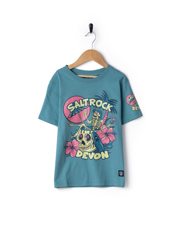 Sip N Dip Devon Kids Short Sleeve T-Shirt in Blue