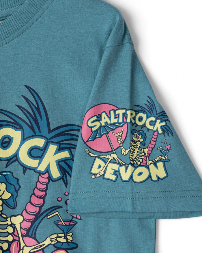 Sip N Dip Devon Kids Short Sleeve T-Shirt in Blue