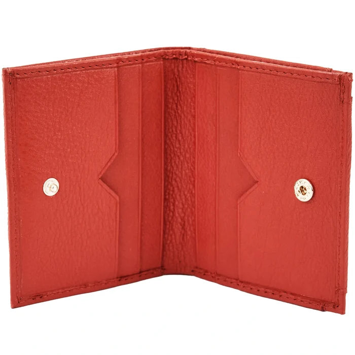 Mały portfel damski WINGS ze skóry naturalnej RED LEATHER COLLECTION