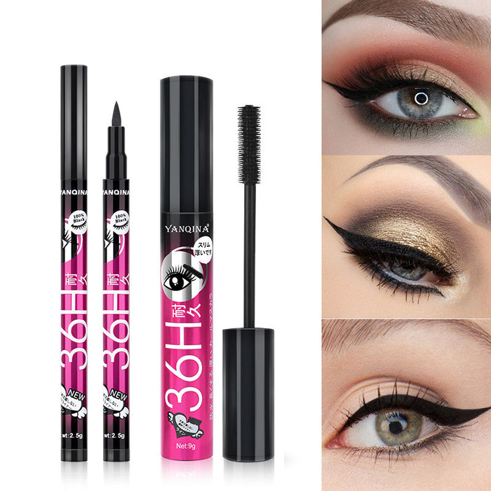 💖Smudge-Proof Eyeliner & Volumizing Mascara Combo Set – Long-Lasting Waterproof Eye Makeup Duo