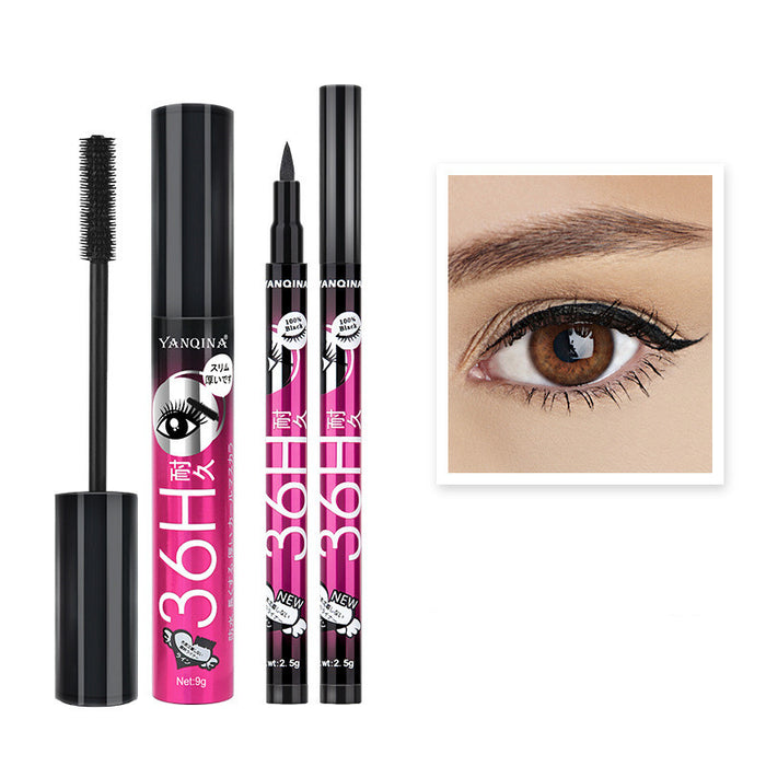 💖Smudge-Proof Eyeliner & Volumizing Mascara Combo Set – Long-Lasting Waterproof Eye Makeup Duo